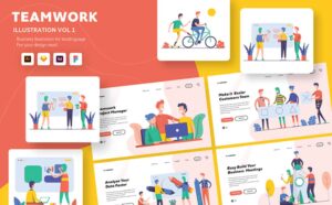 Startup Teamwork Free Illustrations Pack V