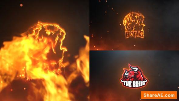 Fire Logo Leveal After Effects Template