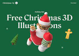 free christmas 3d illustrations